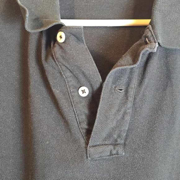 Polo Ralph Lauren Big Pony #3 Black Short Sleeve Rugby Shirt Custom Fit Large XL - Picture 12 of 16